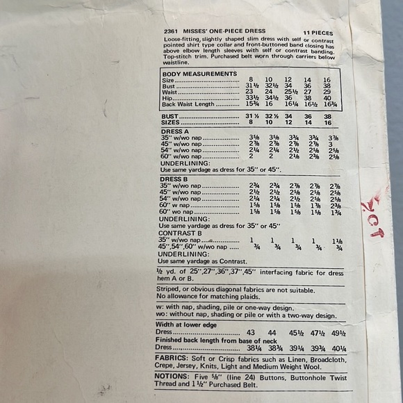 VOGUE Paris ORIGINAL Lanvil Pattern with original Cloth Label - Picture 10 of 12